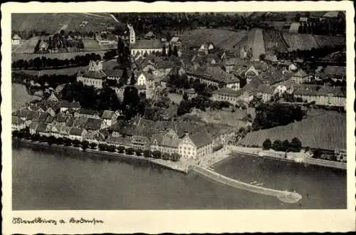 Ak Meersburg am Bodensee, Fliegeraufnahme, Ufer