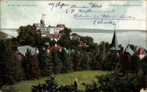 Ak Hamburg Altona Blankenese, Blick vom Bismarckstein