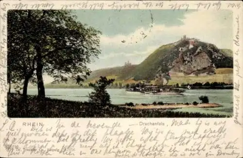 Ak Königswinter am Rhein, Drachenfels, Panorama