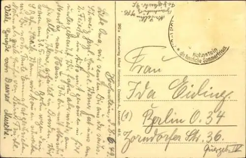 Ak Hohnstein Sächsische Schweiz, Schloss, Bärengarten