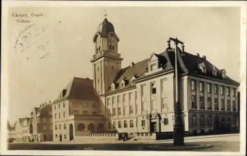 Ak Geyer im Erzgebirge Sachsen, Rathaus