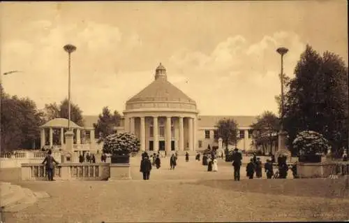 Ak Dresden Altstadt Pirnaische Vorstadt, intern. Ausstellung 1911, Hygienemuseum, Halle "Der Mensch"