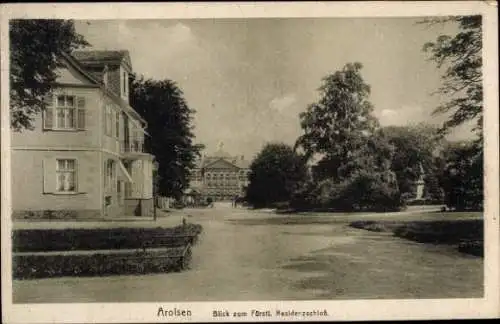 Ak Bad Arolsen in Hessen, Blick zum fürstlichen Reidenzschloss