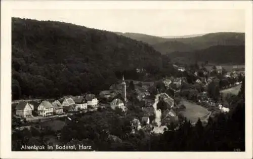 Ak Altenbrak Thale im Harz, Gesamtansicht, Kirche