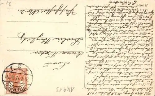 Ak Jüterbog in Brandenburg, Blick durch das Dammtor