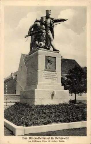 Ak Dennewitz Niedergörsdorf, Bülow Denkmal, Statue