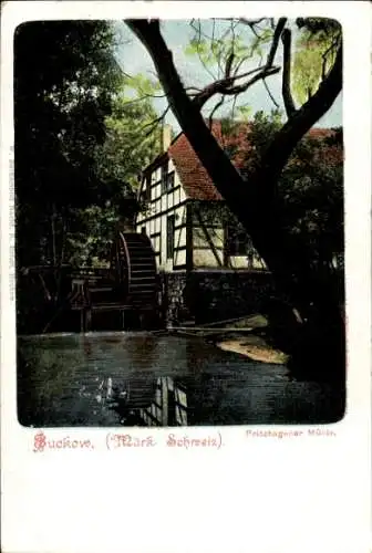 Ak Buckow in der Märkischen Schweiz, Pritzhagener Mühle, Wassermühle