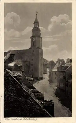 Ak Scheibenberg im Erzgebirge Sachsen, Kirche