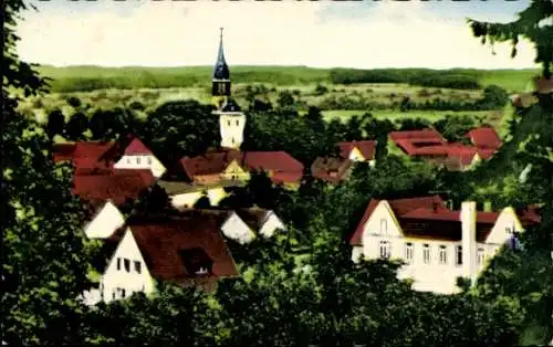 Ak Bad Essen in Niedersachsen, Ausblick von Rickmers Höhe, Kirchturm