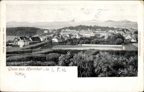 Ak Herrnhut in Sachsen, Panorama