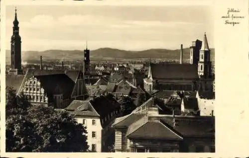 Ak Zittau in der Oberlausitz, Klosterkirche, Rathaus, Johanniskirche