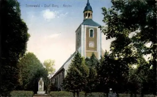 Ak Burg Spreewald, Blick zur Kirche, 1930