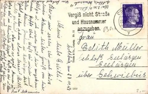 Ak Mitte Cottbus in der Niederlausitz,  Stadttheater