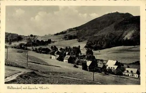 Ak Waltersdorf Großschönau Oberlausitz, Blick auf den Ort mit Lausche