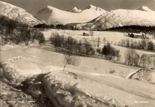 Ak Norwegen, Winterlandschaft