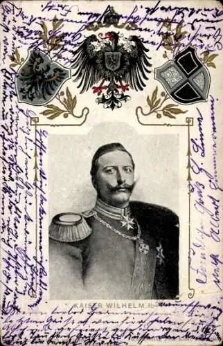 Passepartout Ak Kaiser Wilhelm II, Portrait