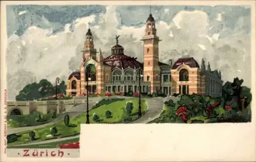 Künstler Litho Zürich Stadt Schweiz, Tonhalle