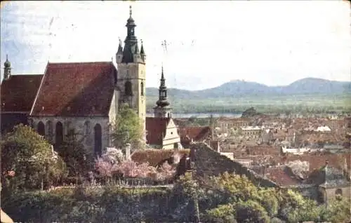 Ak Krems an der Donau Niederösterreich, Teilansicht, Kirche