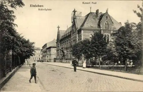 Ak Lutherstadt Eisleben, Schlossplatz