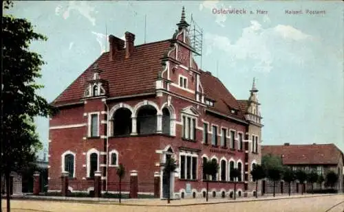 Ak Osterwieck am Harz, Kaiserl. Postamt