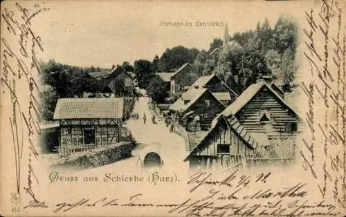 Ak Schierke Wernigerode im Harz, Straße, Häuser