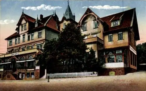 Ak Schierke Wernigerode am Harz, Hoppe's Gasthof