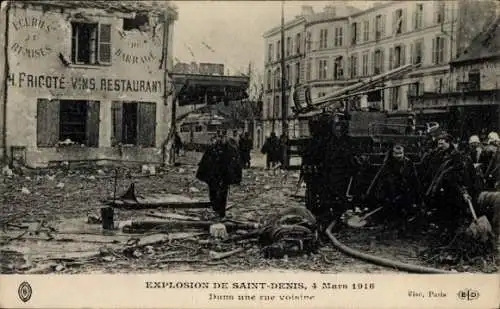 Ak Saint Denis, Explosion März 1916