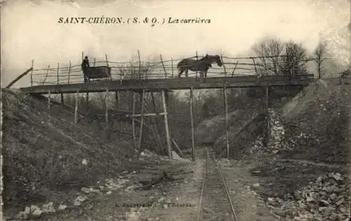 Ak Saint Chéron Essonne, Brücke über Eisenbahngleise