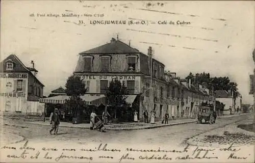 Ak Longjumeau Essonne, Café du Cadran, 33.  Hotel du Cadran, Brasserie, Restaurant