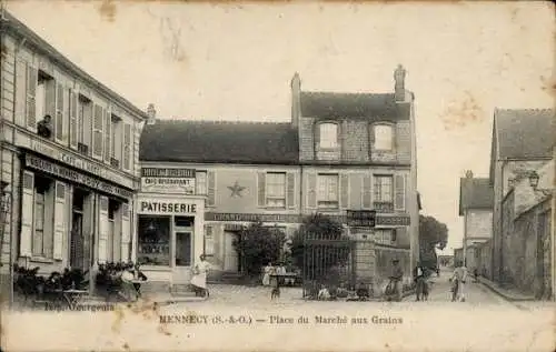 Ak Mennecy Essonne, Marktplatz