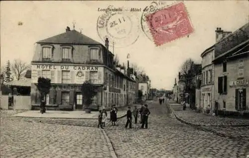 Ak Longjumeau Essonne, Hotel du Cadran,  Hotel de la Poste.