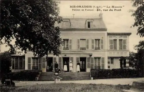 Ak Ris Orangis Essonne, Familienanwesen, Rue du Pont