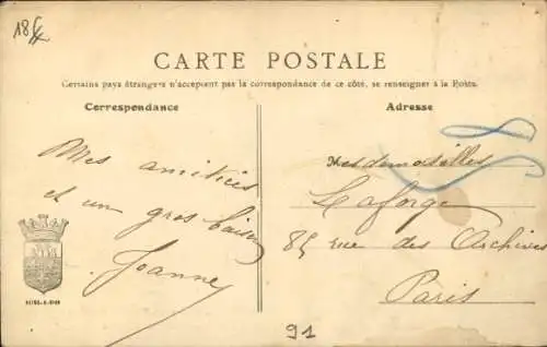 Ak Morsang sur Orge Essonne, Parc de Beauséjour, Restaurant Des Tilleuls