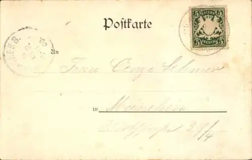Ak Unterlaus Feldkirchen Westerham Oberbayern, Huber'sches Gasthaus, Lauser See