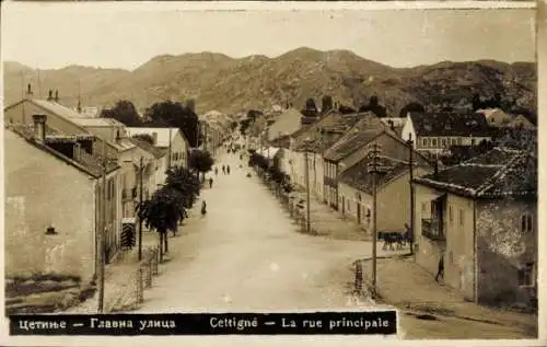 Foto Ak Cetinje Montenegro, Hauptstraße