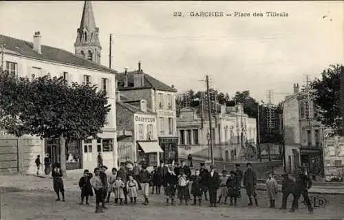 Ak Garches Hauts de Seine, Place des Tilleuls