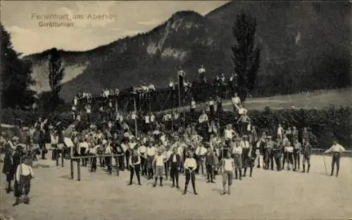 Ak Ried St. Wolfgang am Wolfgangsee Oberösterreich, Ferienhort, Abersee, Gerätturnen