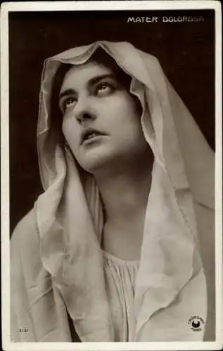 Ak Schauspielerin, Portrait als Mater Dolorosa