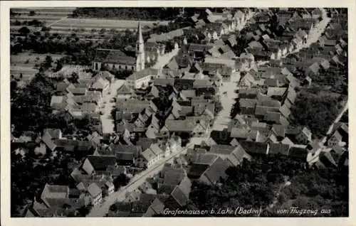 Ak Kappel Grafenhausen, Grafenhausen b. Lahr (Baden) vom Flugzeug aus