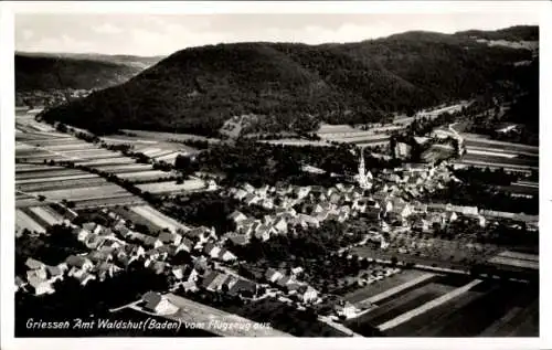 Ak Grießen im Klettgau Baden, Fliegeraufnahme