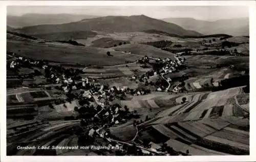 Ak Gersbach Schopfheim im Schwarzwald Baden, Gersbach im Schwarzwald vom Flugzeug aus