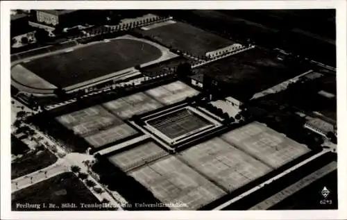 Ak Freiburg im Breisgau, Tennisplätze, Universitätsstadion