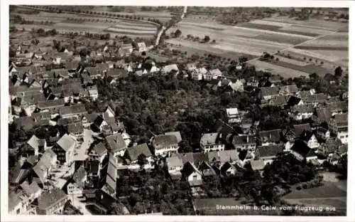 Ak Stammheim Calw im Schwarzwald, Stammheim b. Calw vom Flugzeug aus