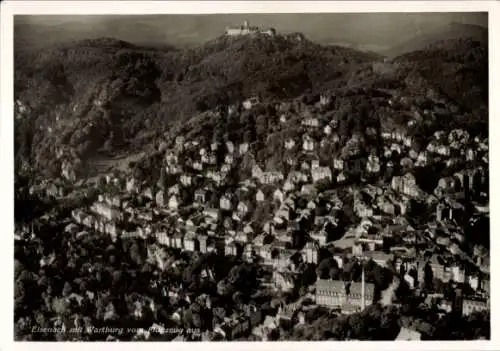 Ak Lutherstadt Eisenach in Thüringen, Wartburg, Fliegeraufnahme