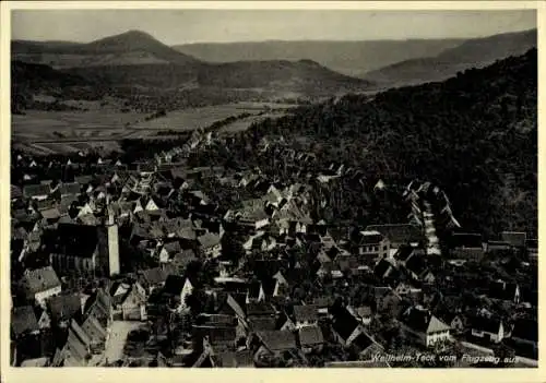 Ak Weilheim an der Teck Schwäbische Alb, Fliegeraufnahme