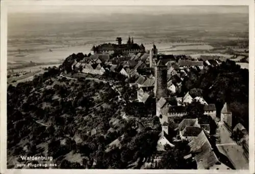 Ak Waldenburg in Sachsen, Fliegeraufnahme