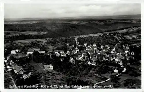 Ak Neubulach im Schwarzwald, Gasthof Pension zur Sonne, Fliegeraufnahme