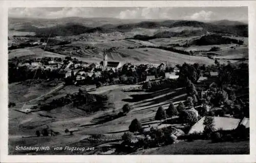 Ak Schönberg in Niederbayern, Fliegeraufnahme