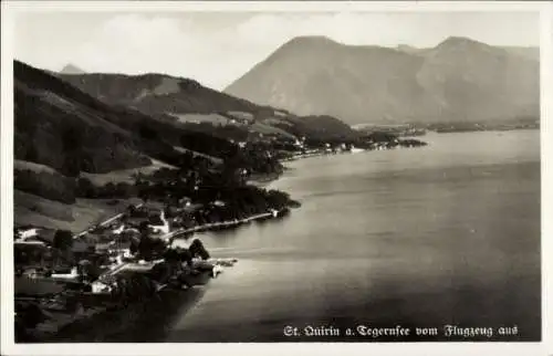 Ak St. Quirin Gmund am Tegernsee Oberbayern, Fliegeraufnahme