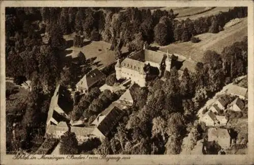 Ak Menzingen Baden, Schloss, Fliegeraufnahme